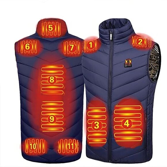 USB Heated Vest Electric Warming Jacket Outdoor Winter Gear Unisex Sporty
